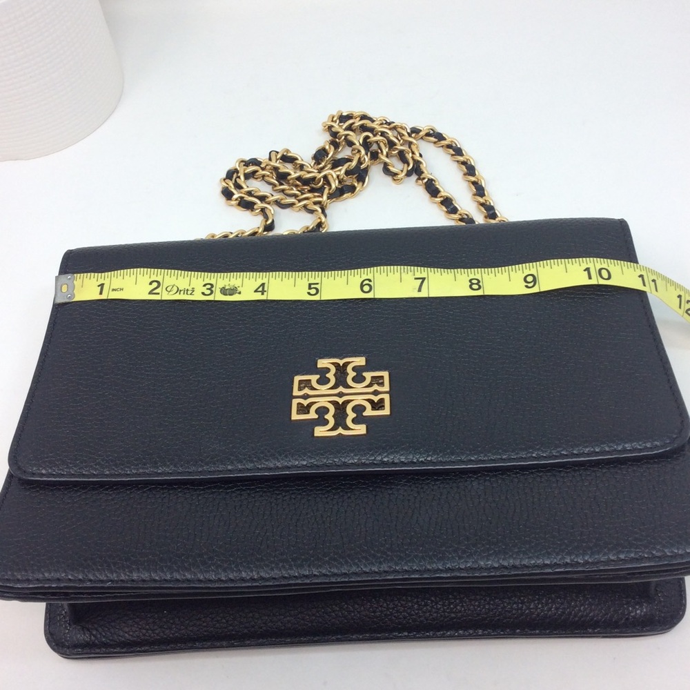 ✨Authentic Tory Burch Britten Adjustable Shoulder Bag Purse Crossbody Leather - Picture 14 of 16